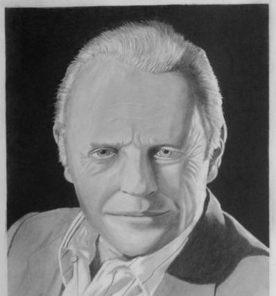 Anthony Hopkins - desenhado por Jorge Bohaczuk