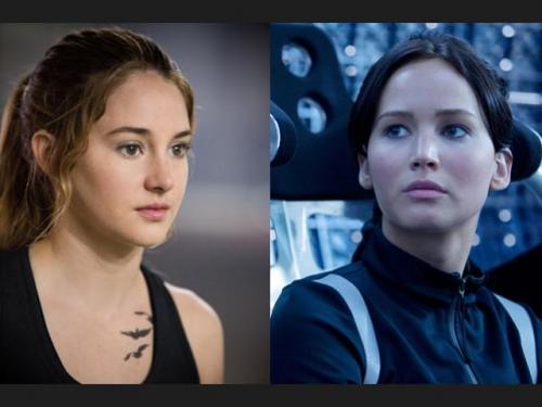 Reprodução - Shailene Woodley e Jennifer Lawrence