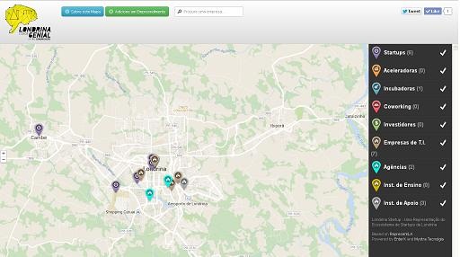 Londrina Startup mapa colaborativo