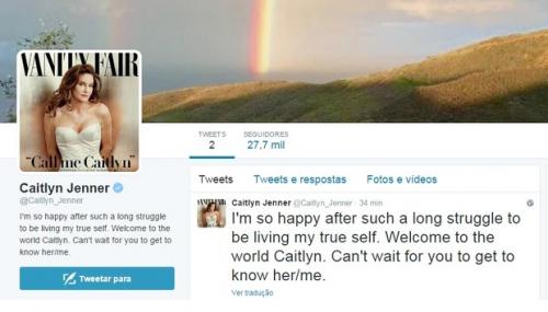 Reprodução/Twitter - Novo Twitter de Caitlyn Jenner, ex-padrasto de Kim Kardashian