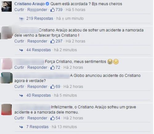 Reprodução/Facebook - Fãs repercutem acidente e mandam mensagens de força para o cantor