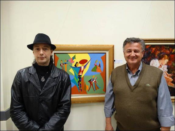 O curador Carlos Zemek e o artista plástico Osmar Carboni.