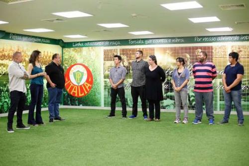 Divulgação/Band - Participantes do 'MasterChef Brasil' foram até estádio Allianz Parque para realizar prova da semana